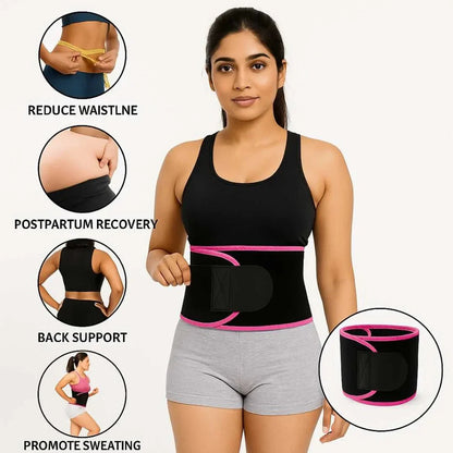 Adjustable Waist Trimmer Belt Sweat Enhancing Tummy Control