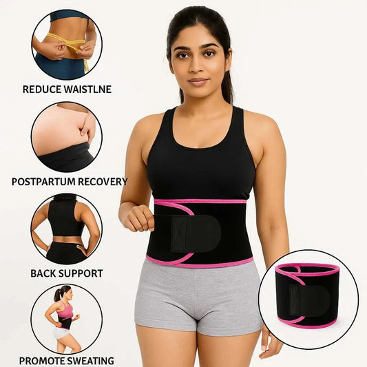 Adjustable Waist Trimmer Belt Sweat Enhancing Tummy Control