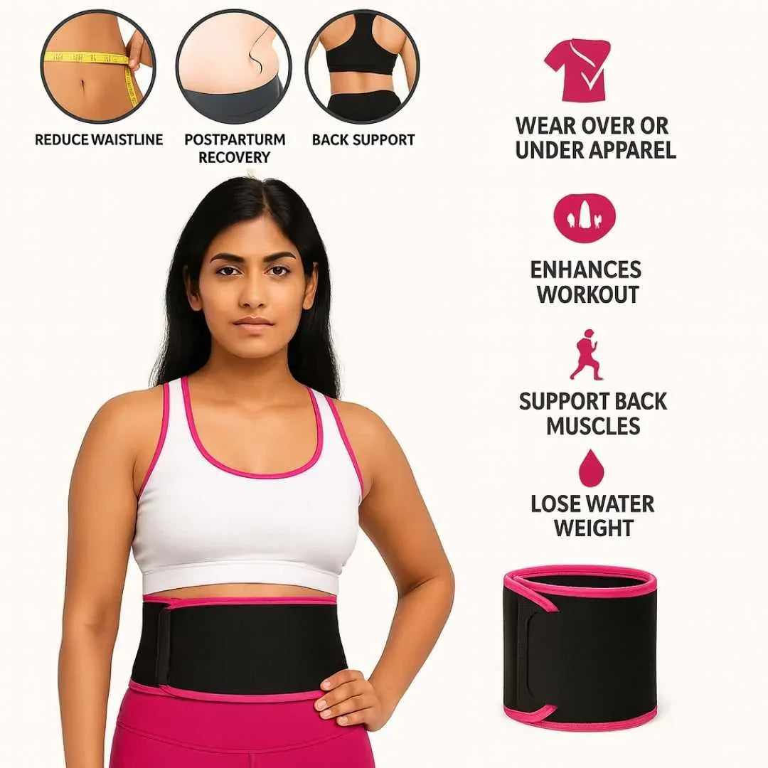 Adjustable Waist Trimmer Belt Sweat Enhancing Tummy Control