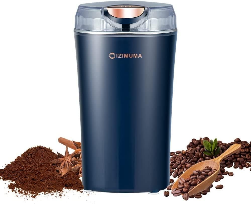 Portable Grinder with Powerful Stainless Steel Blades – One-Touch Quick Grinding for Masala, Spices, Nuts, Grains & Coffee
