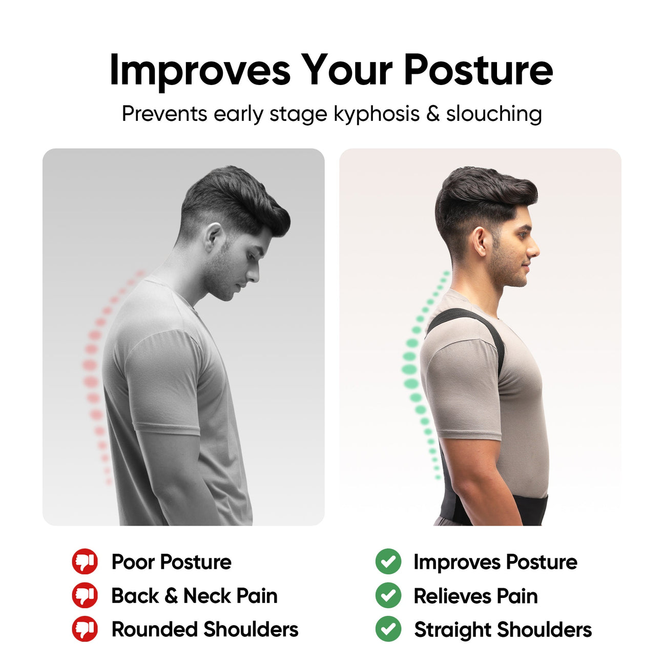 Breathable and Adjustable Posture Corrector Belt for Men and Women